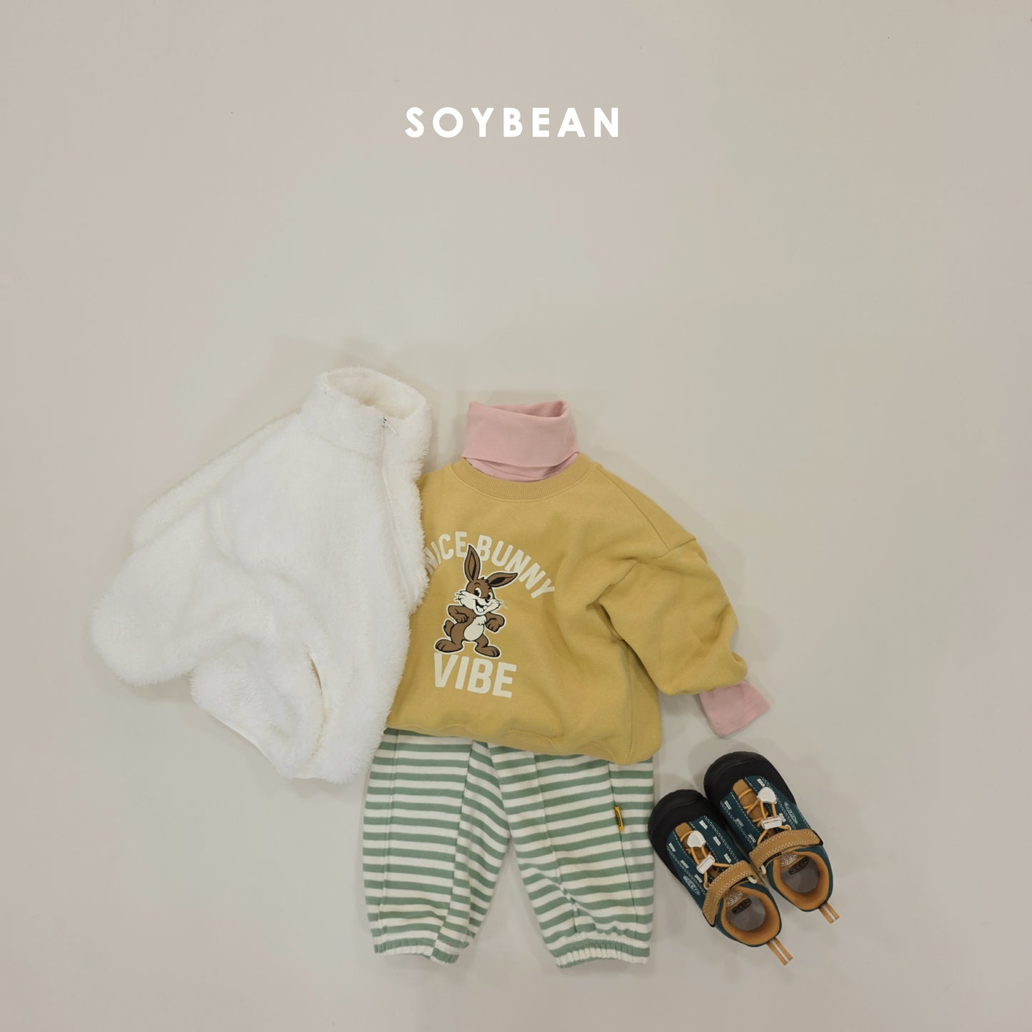 (Pre-order) Soybean Kids Winter - Cotton Stretch Inner Turtleneck 이너폴라티 (3 Colors)