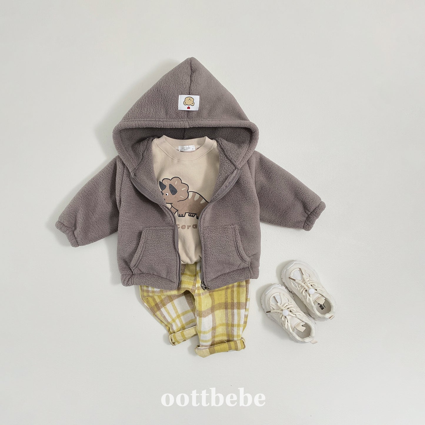 (Pre-order) OOTTBEBE Winter - Marshmallow Cloud Fleece Zip-Up Jacket 말랑구름후리스집업점퍼 (5 Colors)