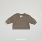 (Pre-order) OOTTBEBE Winter - Chunky Ribbed Stripe Tee 봉봉시보리티 (2 Colors)