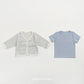 (Pre-order) OOTTBEBE Summer- Pale Striped Cardigan Set (Tee + Cardigan) 페일단가라가디건Set (티셔츠+가디건) (4 Colors)
