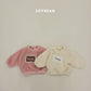 (Pre-order) Soybean Kids Winter - Lovely Bouclé Embroidered Sweatshirt 러블리뽀글맨투맨 (2 Colors)