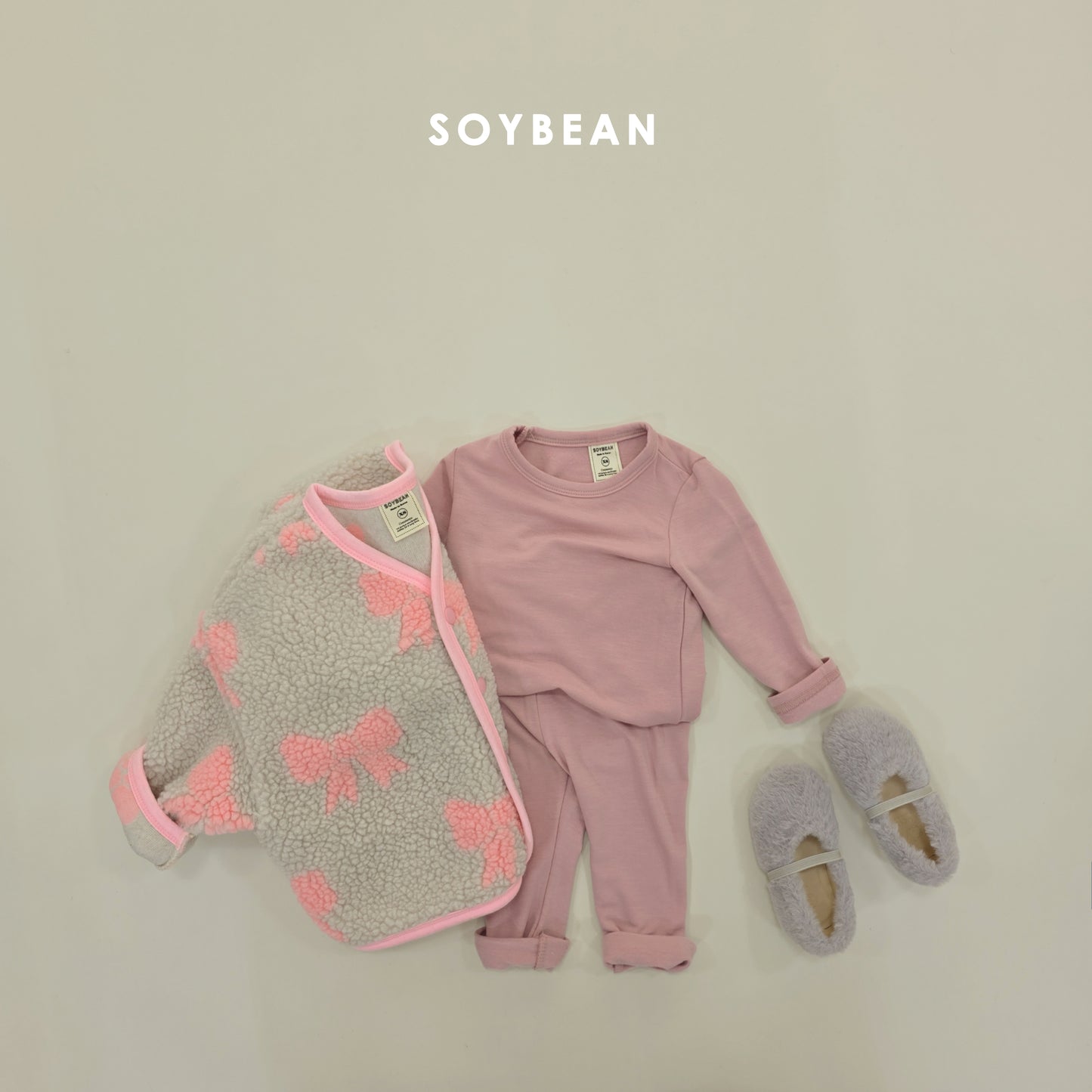 (Pre-order) Soybean Kids Winter - Heat Fleece Pajama Set 히트실내복 (6 Colors)