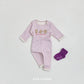 (Pre-order) OOTTBEBE Winter - Checked Bear Pajama Set 체크베어실내복 (2 Colors)