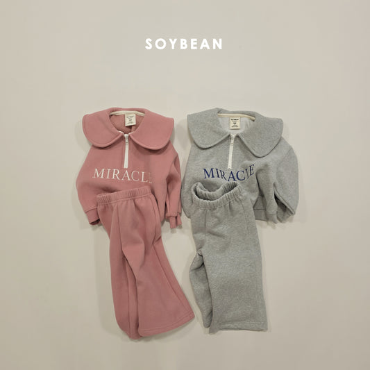 (Pre-order) Soybean Kids Winter - Miracle Half-Zip Top & Bottom Set 미라클반집업상하 (2 Colors)