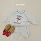 (Pre-order) Soybean Kids Winter - Cloud Bunny Fleece-Lined Top & Bottom Set 양기모구름토끼상하 (3 Colors)