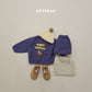 (Pre-order) Soybean Kids Winter - Little Traveler Fleece-Lined Top & Bottom Set 양기모꼬마여행자상하 (3 Colors)