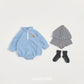 (Pre-order) OOTTBEBE Winter - Puppy Fleece Anorak Bodysuit 멍멍아노락슈트 (4 Colors)