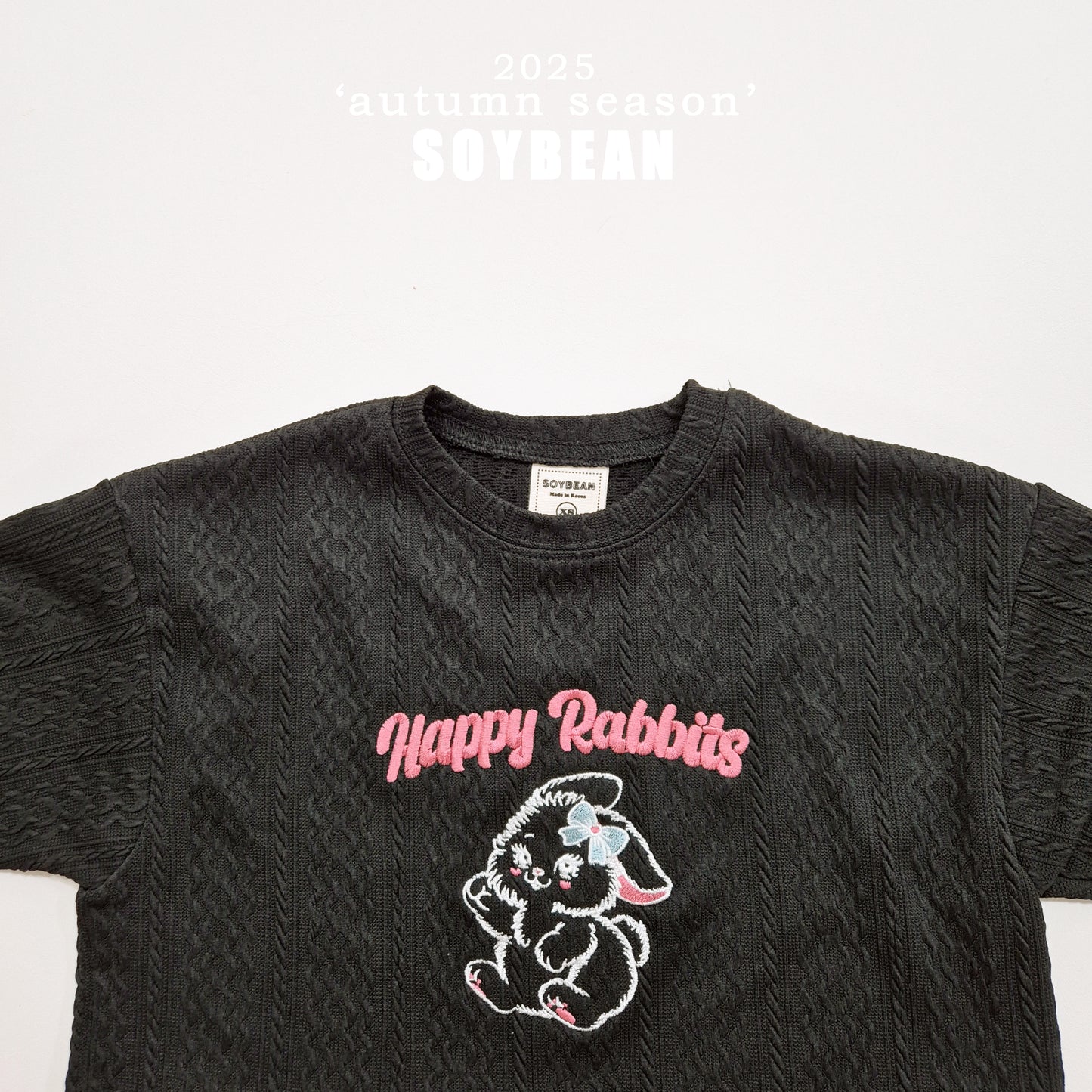 (Pre-order) Soybean Kids - Rabbit Knit Top & Bottom Set 레빗니트상하복 (2 Colors)