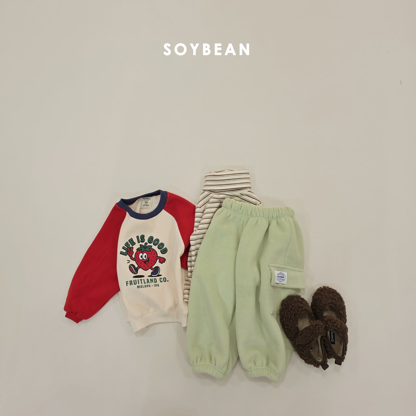 (Pre-order) Soybean Kids Winter - Super Barrel Fleece Jogger Pants 슈퍼항아리플리스조거 (4 Colors)