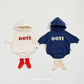 (Pre-order) OOTTBEBE Spring - Bouclé Hoodie Romper 댄디부클후드슈트 (2 Colors)