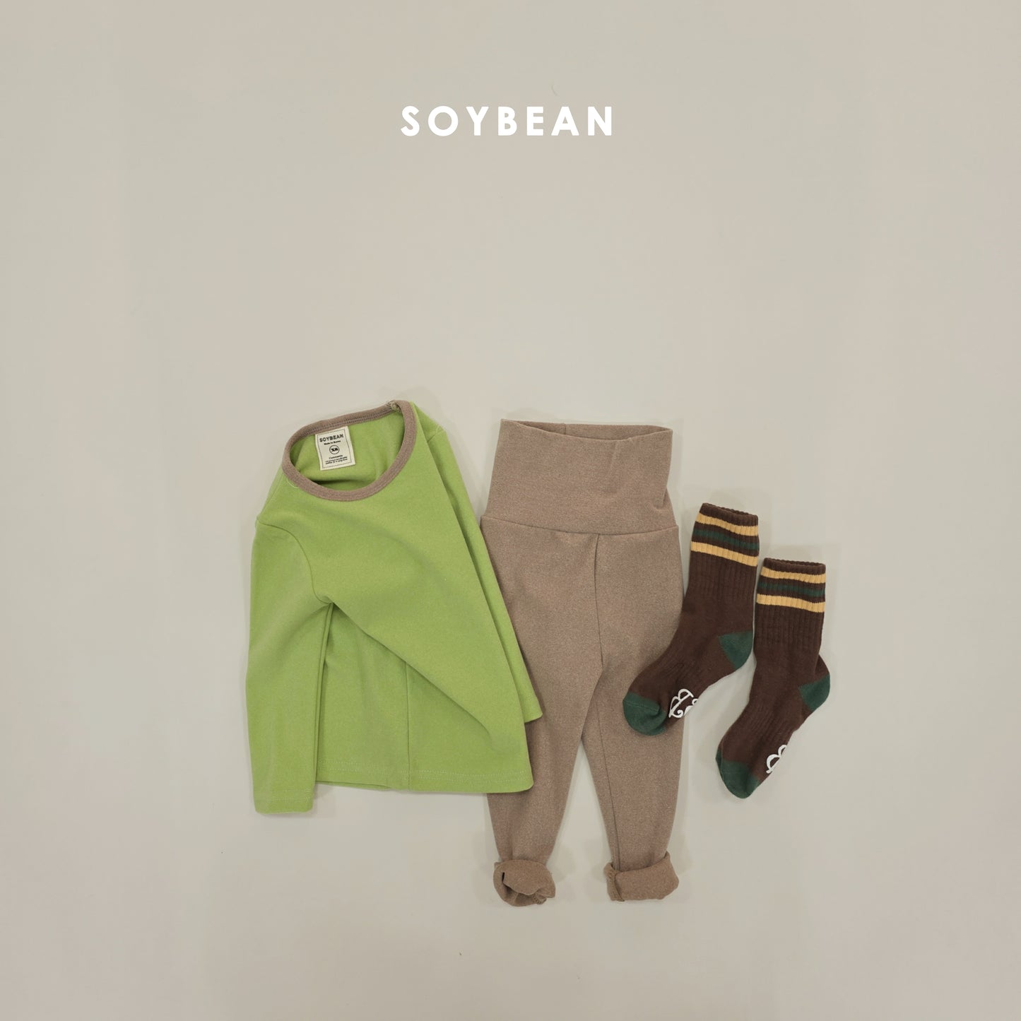 (Pre-order) Soybean Kids Winter - Warm Hug Fleece-Lined Pajama Set 따숩허그세트 (4 Colors)