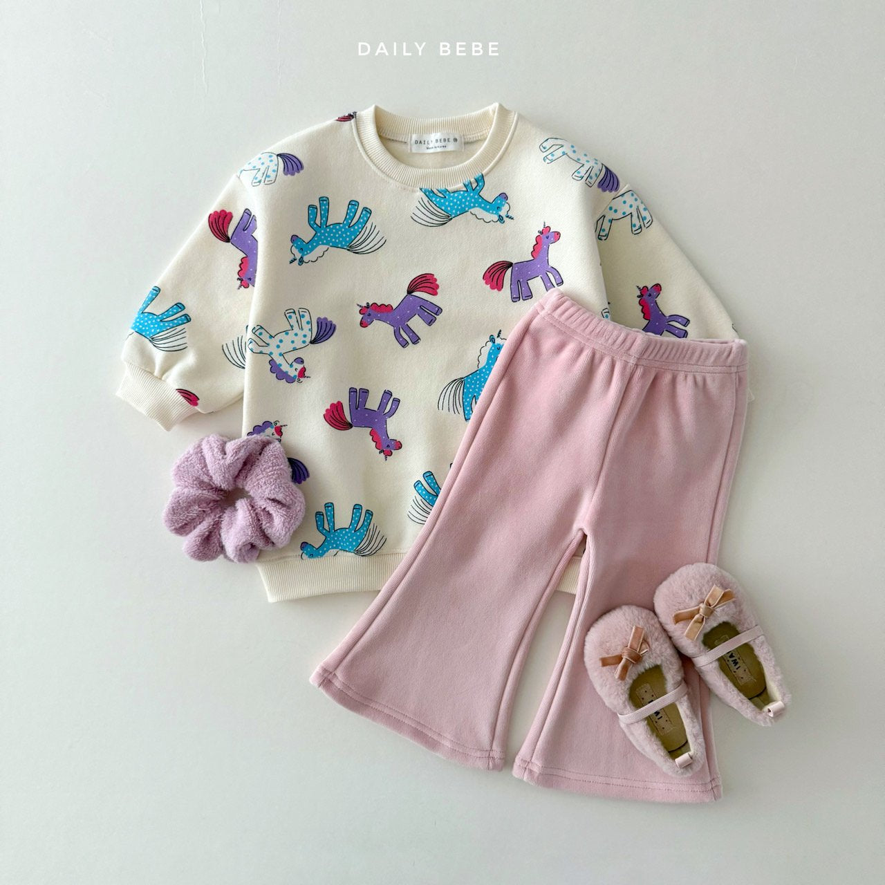 (Pre-order) Daily Bebe Winter - Kids' Playful Animal Long Sweatshirt 롱 맨투맨 (2 Colors)