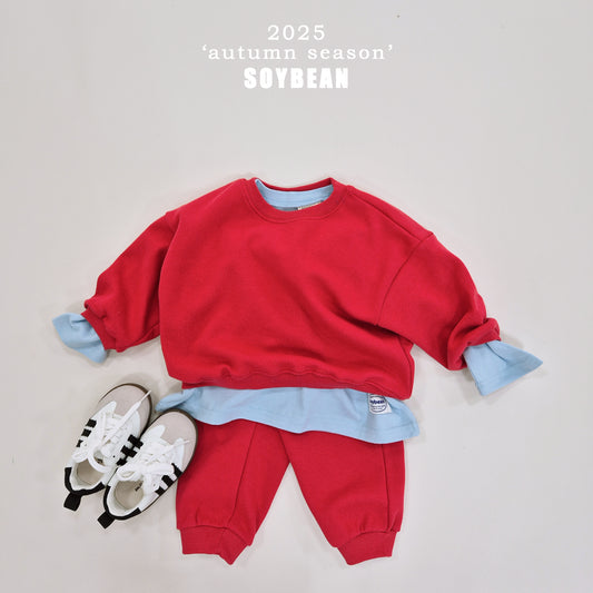 (Pre-order) Soybean Kids - Layered Long Tee 레이어드롱티 (4 Colors)