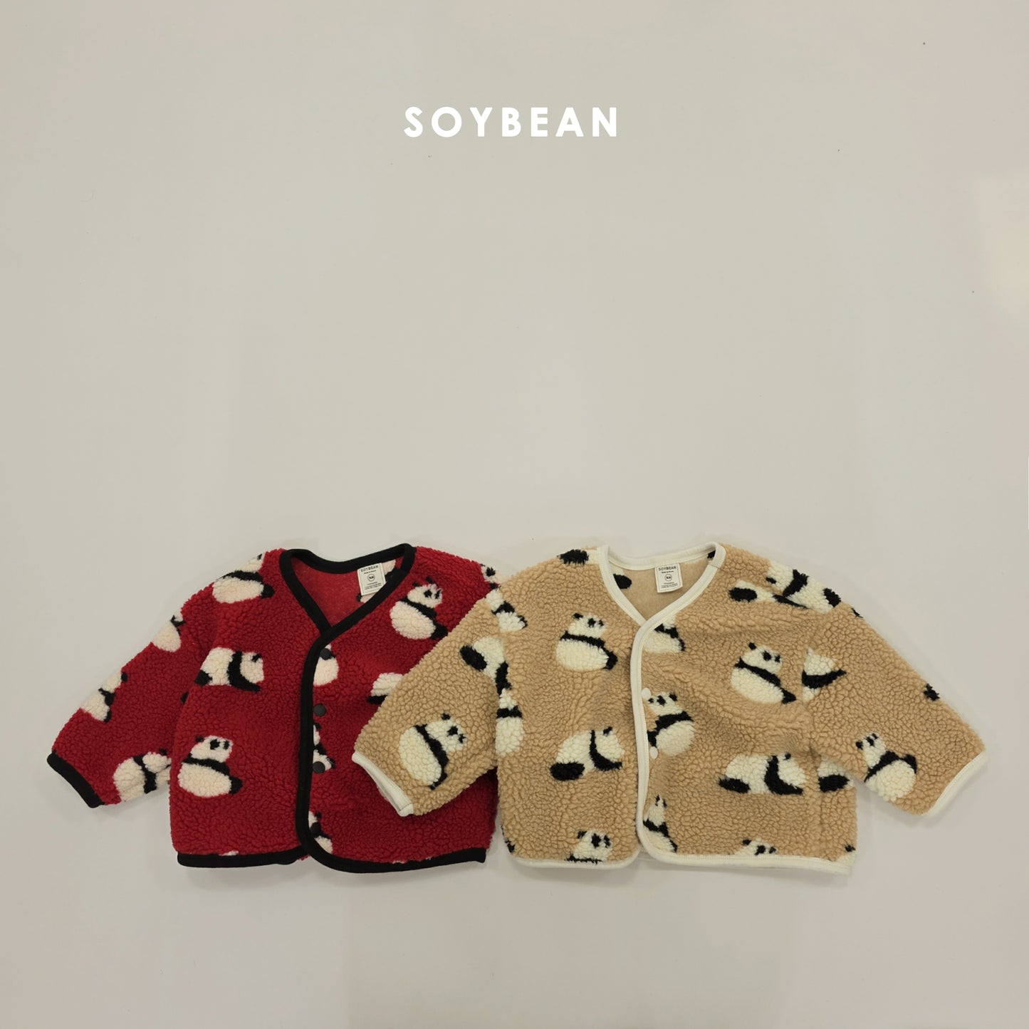 (Pre-order) Soybean Kids Winter - Panda Fleece Jacket 팬더양털자켓 (2 Colors)