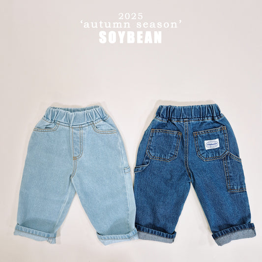 (Pre-order) Soybean Kids - Vintage Work Denim Pants 빈티지워크데님팬츠 (2 Colors)