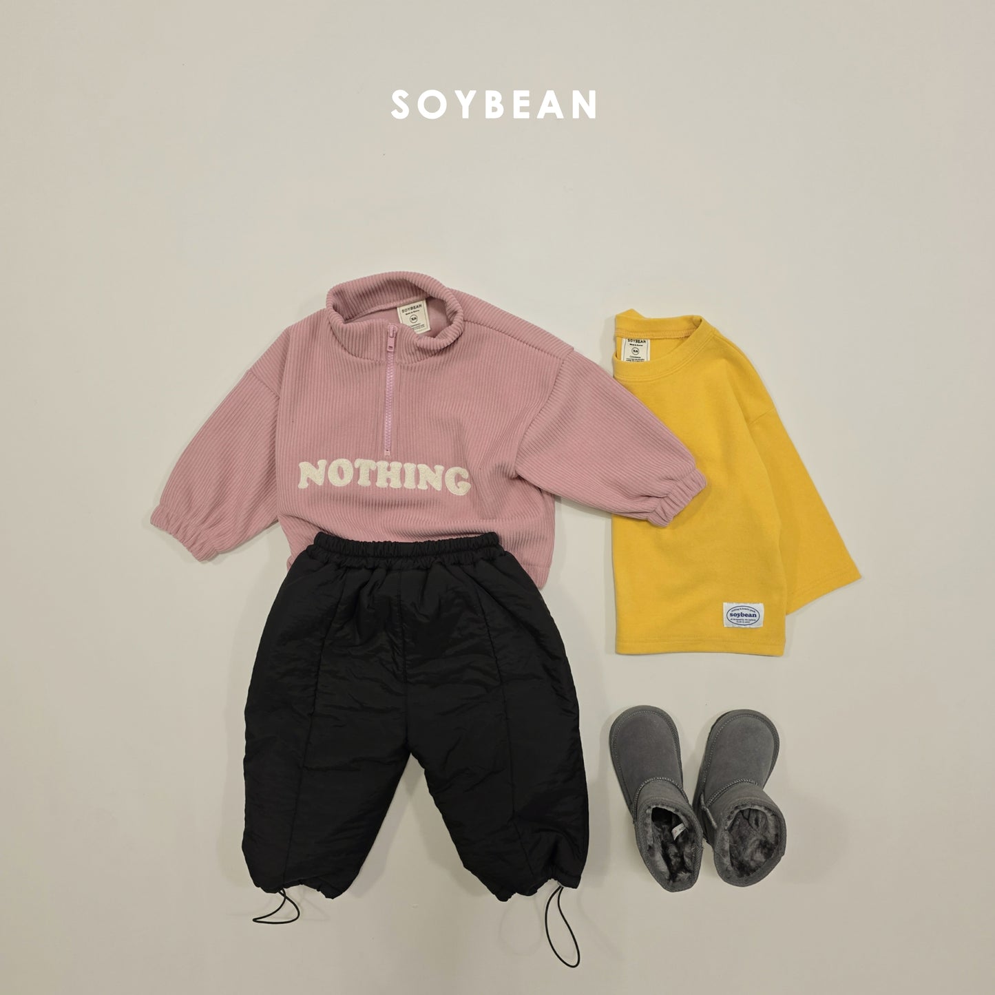 (Pre-order) Soybean Kids Winter - Soft Padded Fleece-Lined Pants 소프트패딩팬츠 (3 Colors)