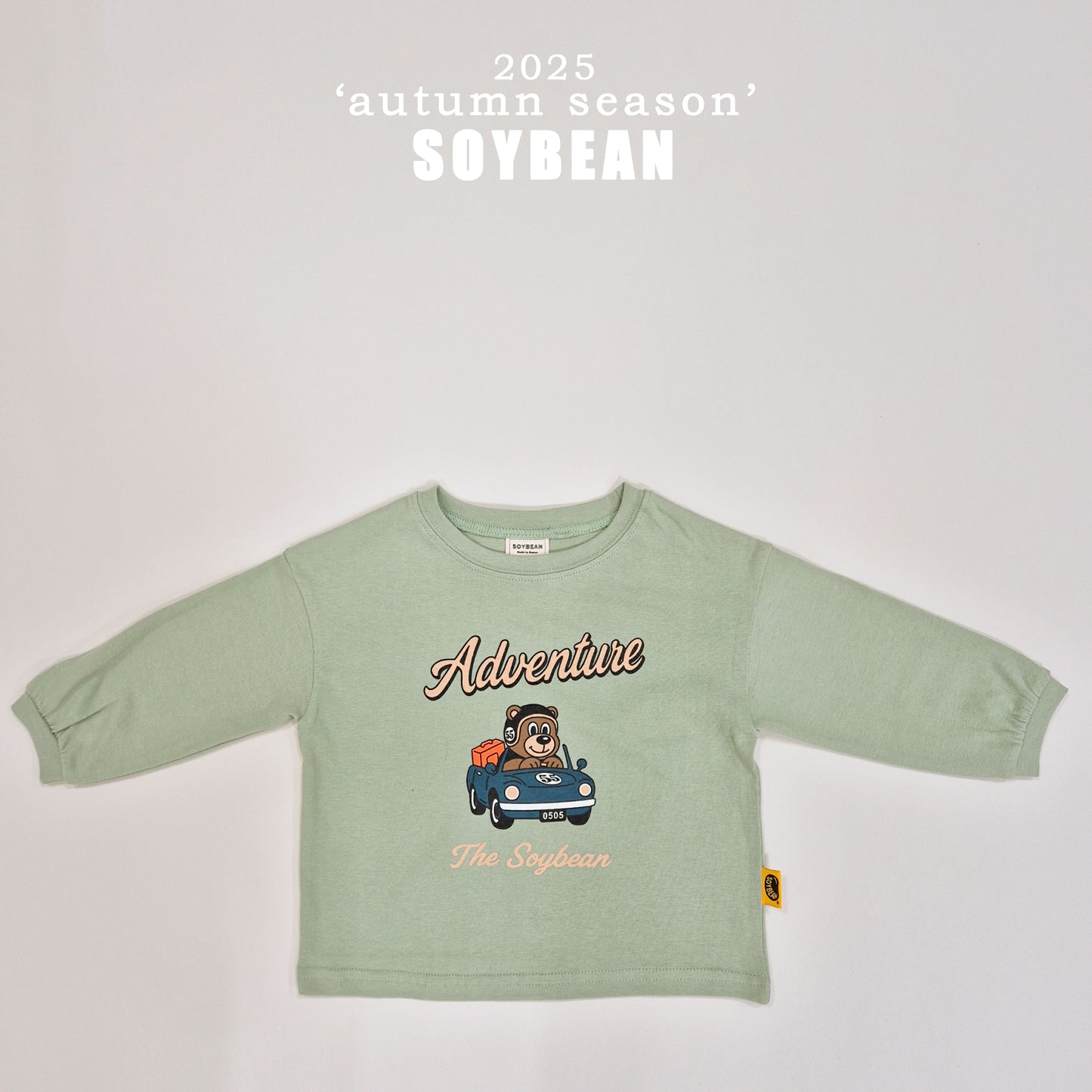 (Pre-order) Soybean Kids - Mini Car Bear Tee 미니카곰돌티셔츠 (3 Colors)