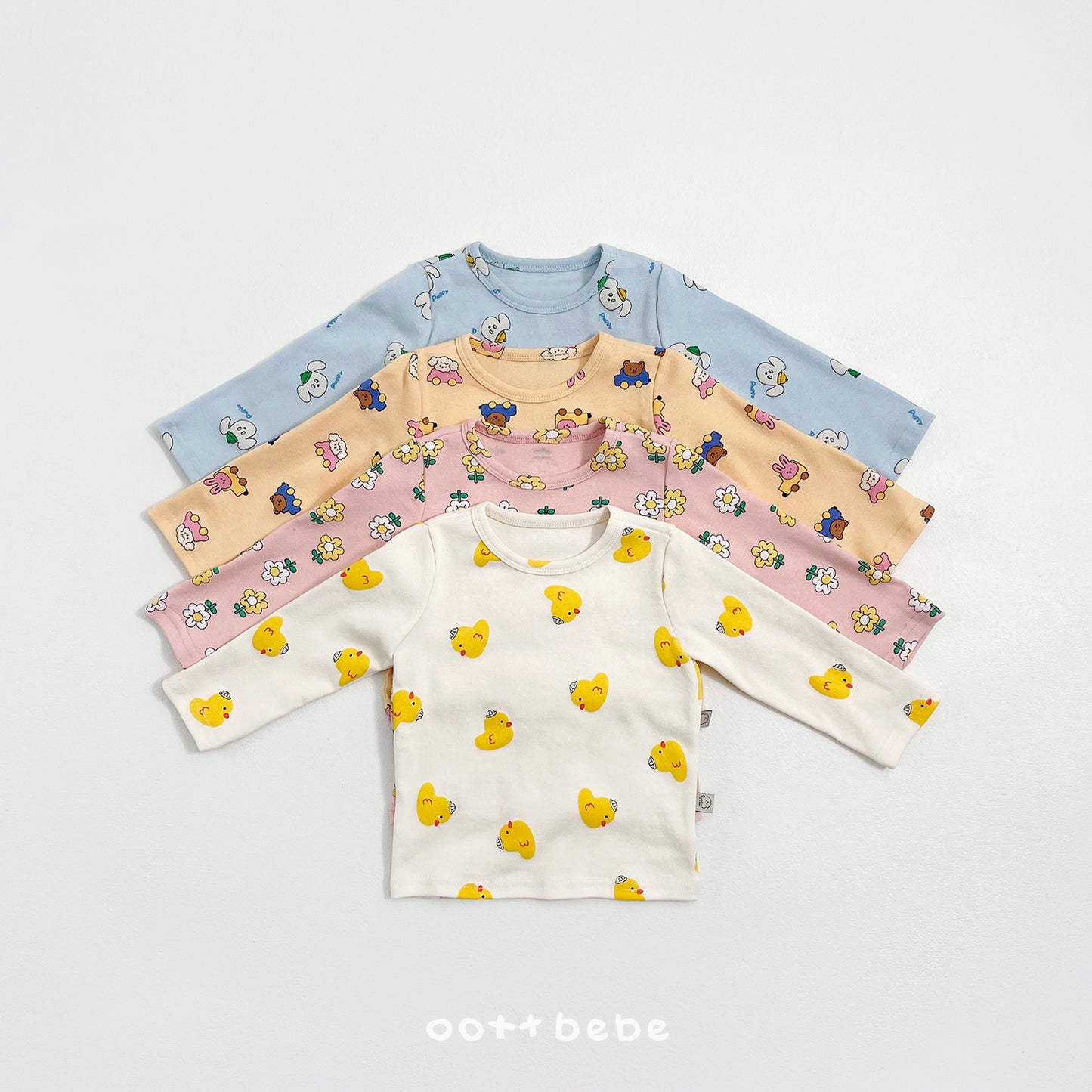 (Pre-order) OOTTBEBE Spring - Picnic Cotton Pajama Set 나들이실내복 (4 Colors)