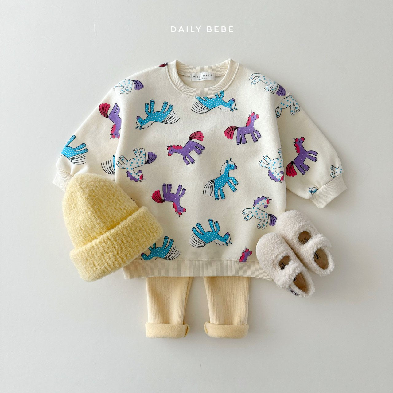 (Pre-order) Daily Bebe Winter - Kids’ Mink Basic Leggings 밍크 기본레깅스 (4 Colors)