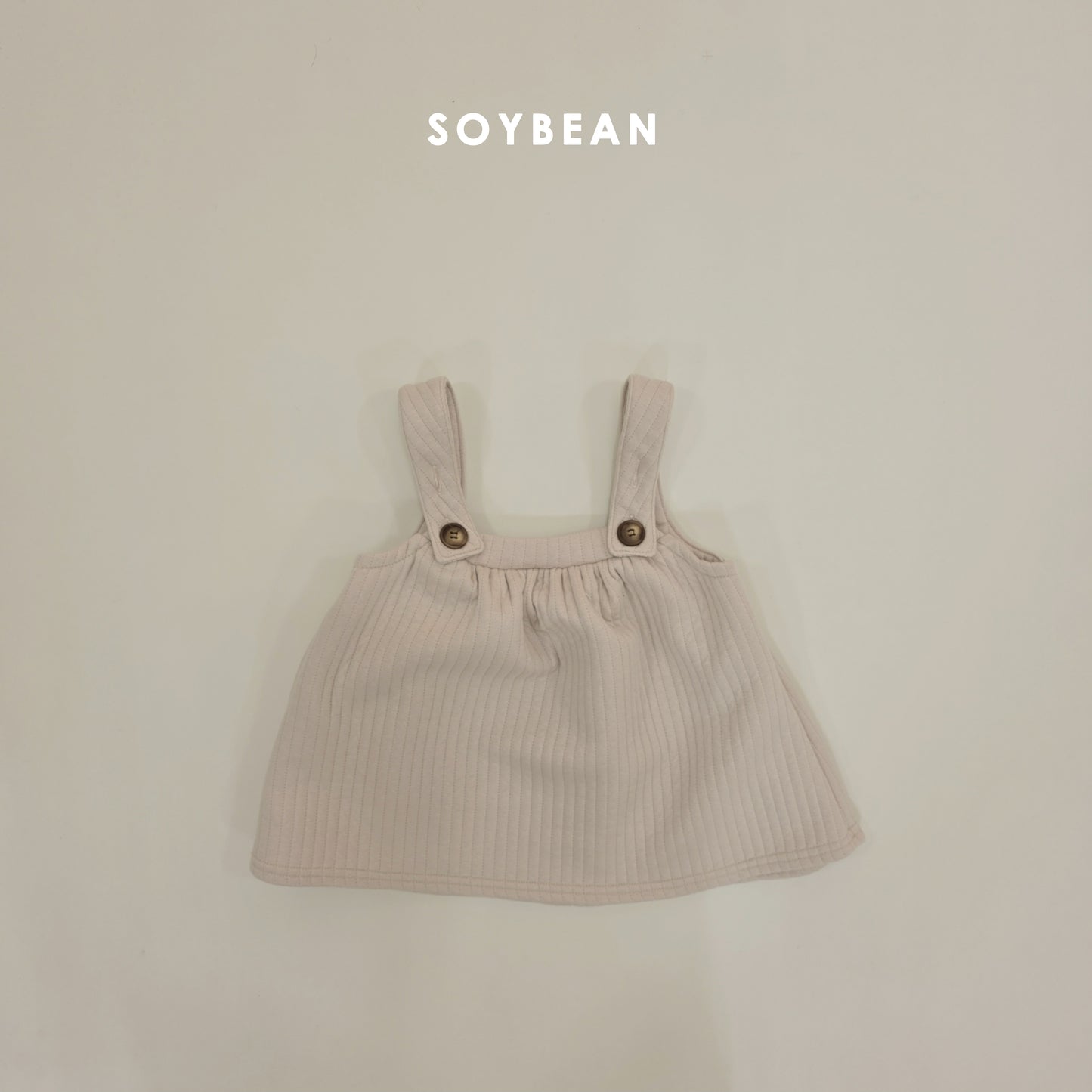 (Pre-order) Soybean Kids Winter - Quilted Overall Dress 누빔멜빵치마 (2 Colors)