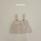 (Pre-order) Soybean Kids Winter - Quilted Overall Dress 누빔멜빵치마 (2 Colors)