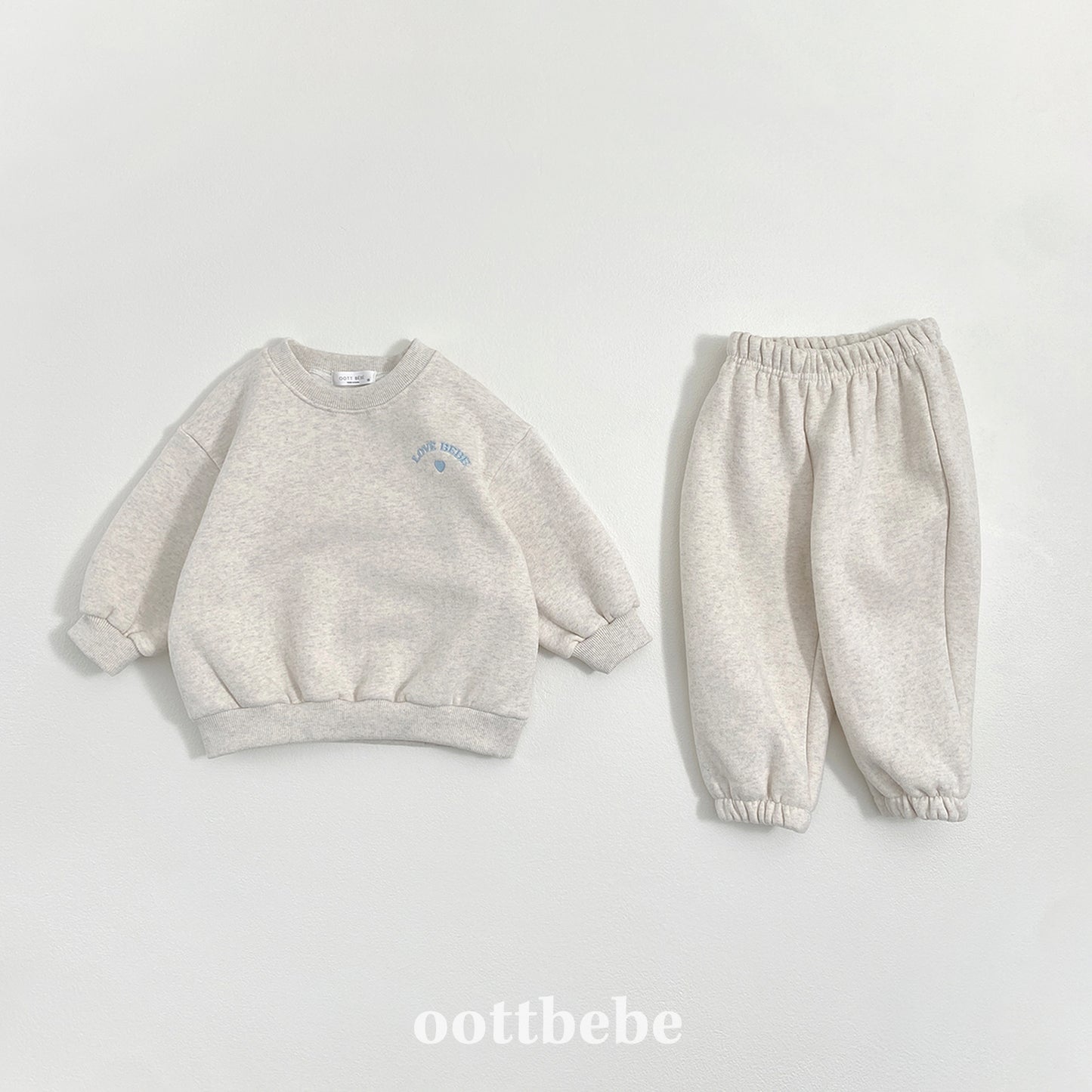 (Pre-order) OOTTBEBE Winter - Love Bebe Top & Bottom Set 러브베베상하복 (4 Colors)