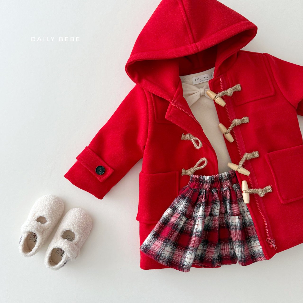 (Pre-order) Daily Bebe Winter - Kids' Daily Toggle Hood Coat 데일리 떡코 (2 Colors)