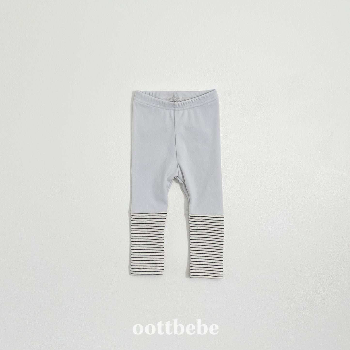 (Pre-order) OOTTBEBE Winter - Stripe Ankle Leggings 윈터배색레깅스 (3 Colors)