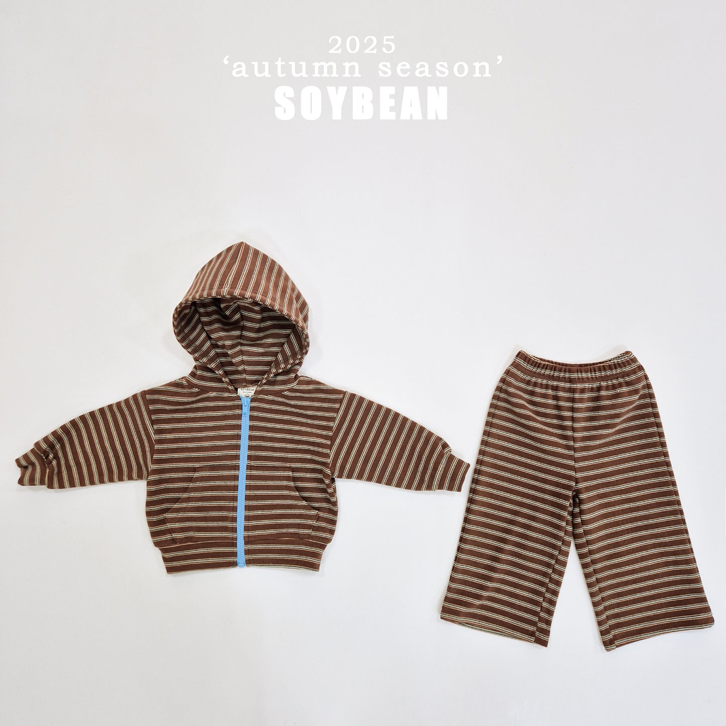 (Pre-order) Soybean Kids - Y2K Stripe Top & Bottom Set Y2K스트라이프셋업 (2 Colors)
