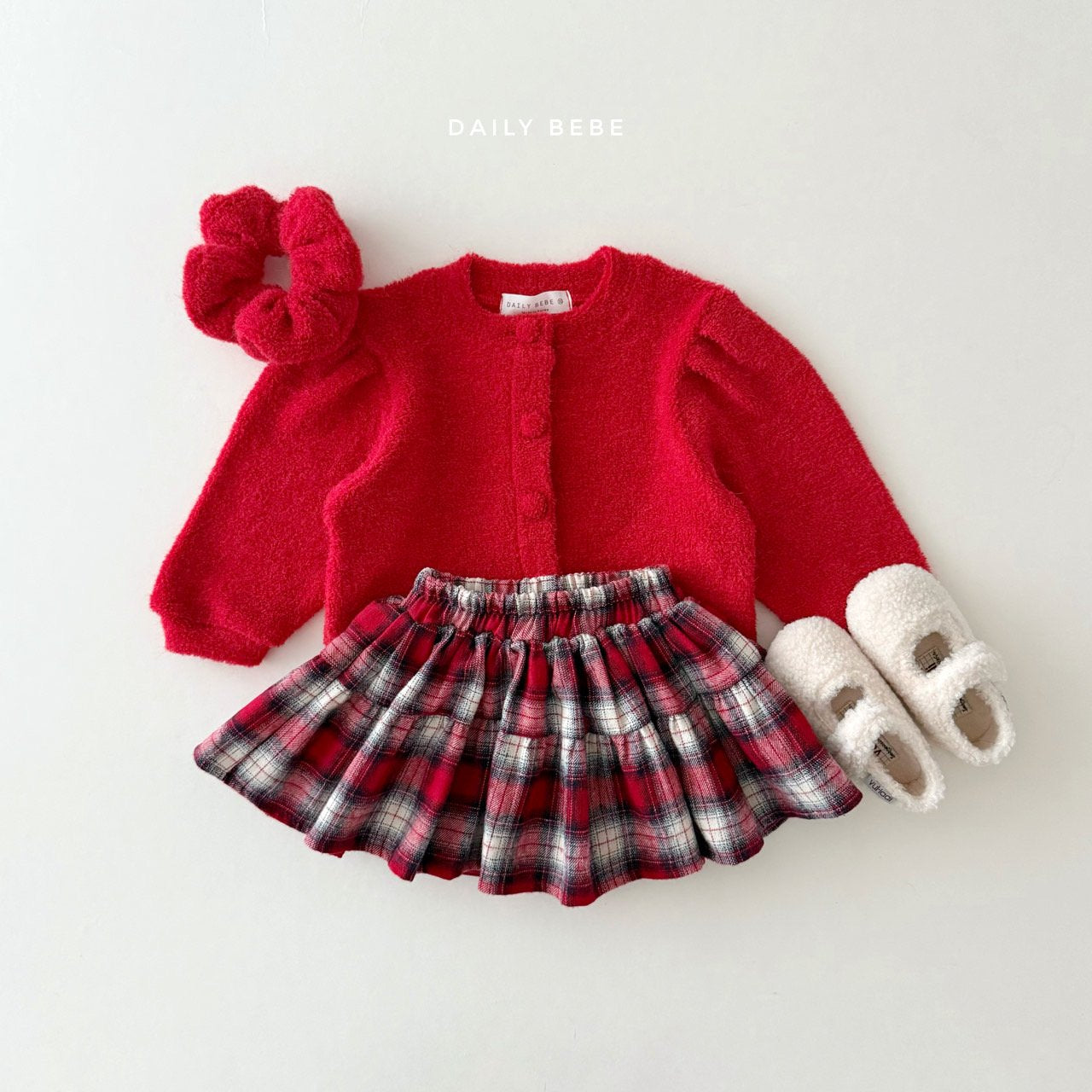(Pre-order) Daily Bebe Winter - Kids' Merry Ruffle Skirt 메리 홀 스커트 (2 Colors)