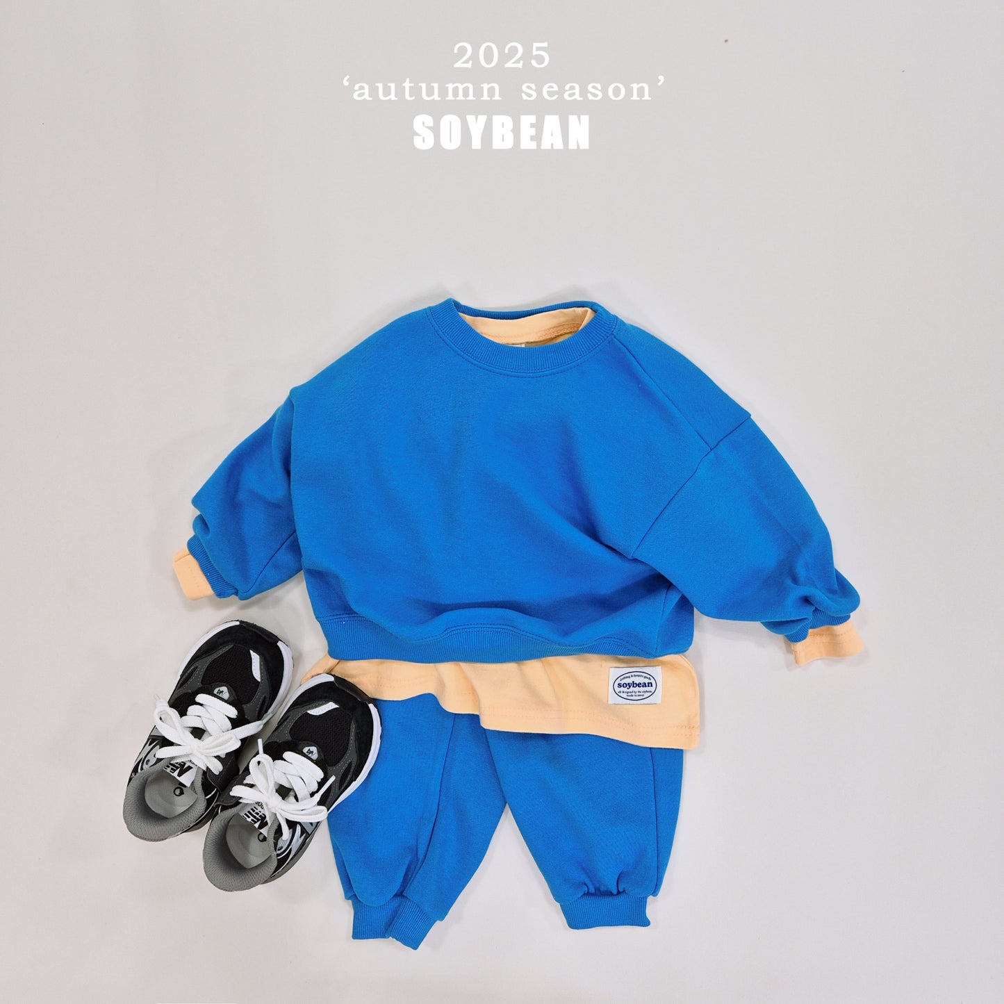 (Pre-order) Soybean Kids - Fall Lollipop Top & Bottom Set 가을롤리팝상하복 (16 Colors)