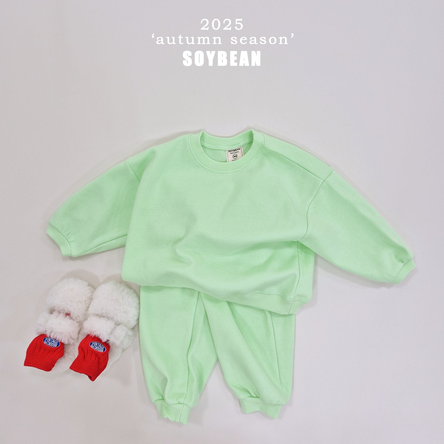 (Pre-order) Soybean Kids - Fall Lollipop Top & Bottom Set 가을롤리팝상하복 (16 Colors)