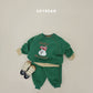 (Pre-order) Soybean Kids Winter - Cloud Bunny Fleece-Lined Top & Bottom Set 양기모구름토끼상하 (3 Colors)
