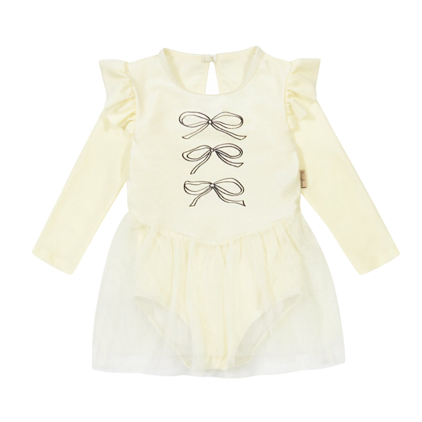 (Pre-order) KoongsKoongs Kids’ Premium Elina Rash Guard Dress Set (Cream Lemon)