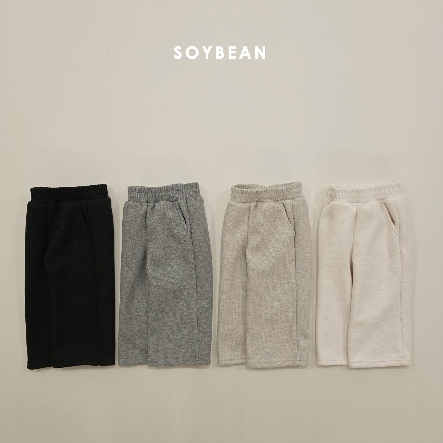 (Pre-order) Soybean Kids Winter - Cozy Fleece Wide Pants 코지플리스와이드팬츠 (4 Colors)