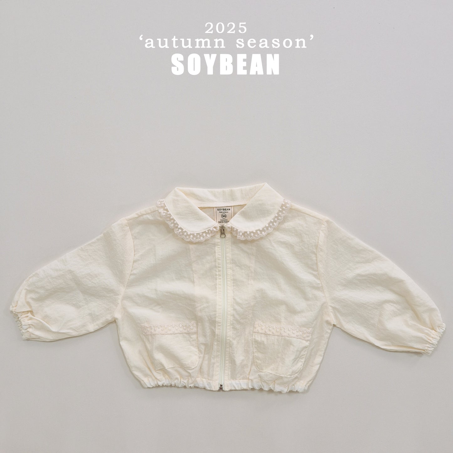 (Pre-order) Soybean Kids - Lace Windbreaker Jacket 레이스바람막이 (2 Colors)