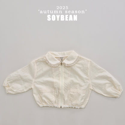 (Pre-order) Soybean Kids - Lace Windbreaker Jacket 레이스바람막이 (2 Colors)