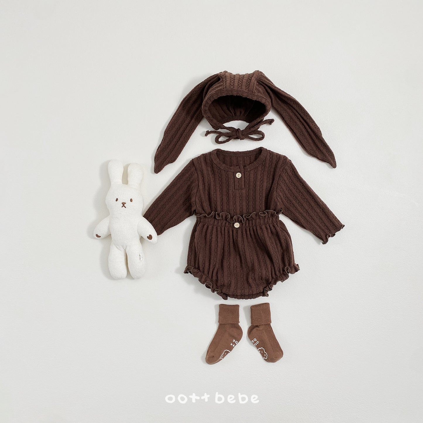 (Pre-order) OOTTBEBE Winter - Monshell Bunny Bonnet 몽쉘토끼보넷 (3 Colors)