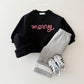 (Pre-order) Daily Bebe Winter - Kids' Embroidered Merry Candy Cane Sweatshirt 자수메리맨투맨 (2 Colors)
