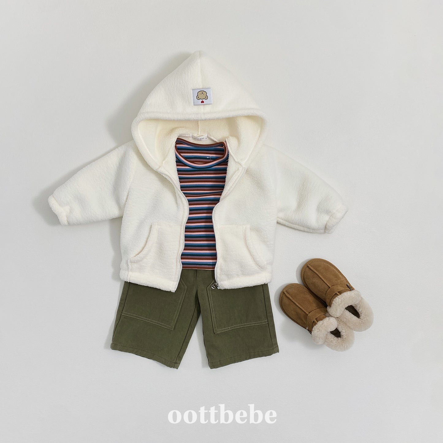 (Pre-order) OOTTBEBE Winter - Marshmallow Cloud Fleece Zip-Up Jacket 말랑구름후리스집업점퍼 (5 Colors)