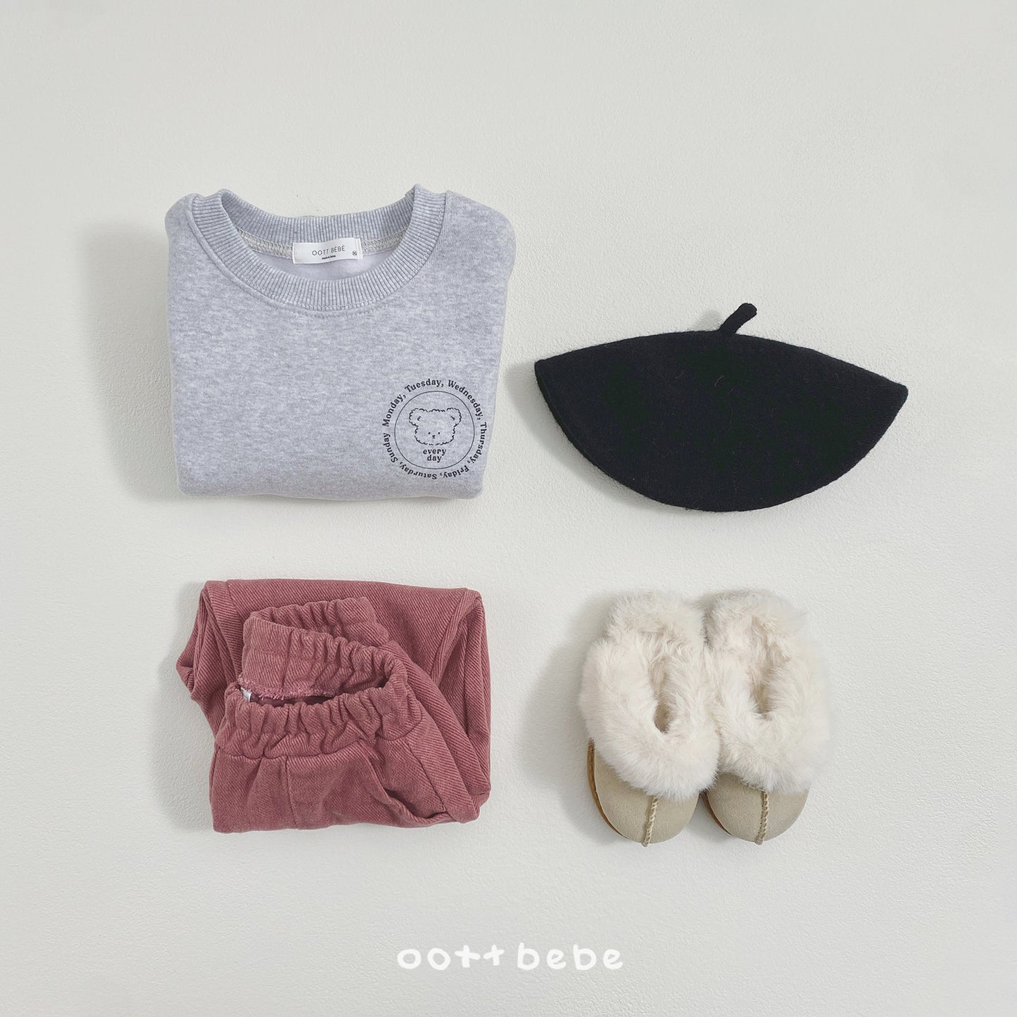 (Pre-order) OOTTBEBE Winter - Twill Cozy-On Pants 트윌카치온팬츠 (2 Colors)