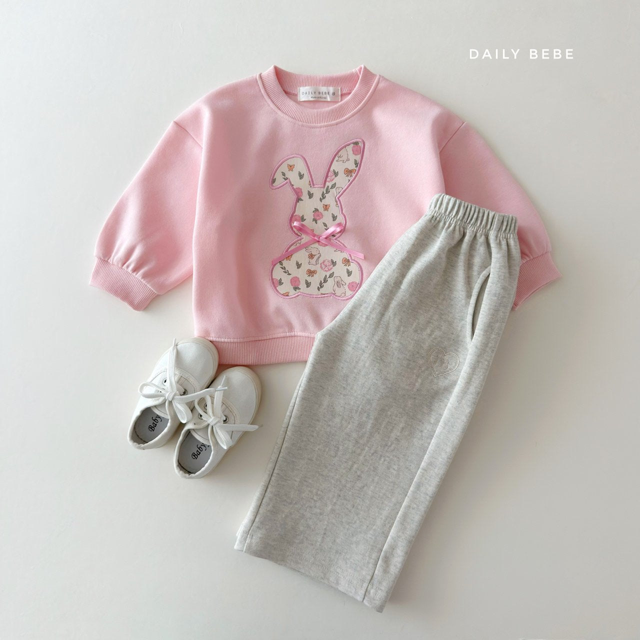 (In-stock) Daily Bebe Spring - Kids' Floral Sweatshirt 플로럴 맨투맨 (2 Colors) (Copy)