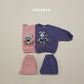 (Pre-order) Soybean Kids Winter - Picnic Fleece-Lined Top & Bottom Set 피크닉양기모상하 (2 Colors)