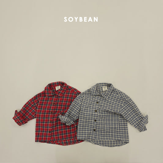 (Pre-order) Soybean Kids Winter - Daily Check Shirt 데일리체크남방 (2 Colors)