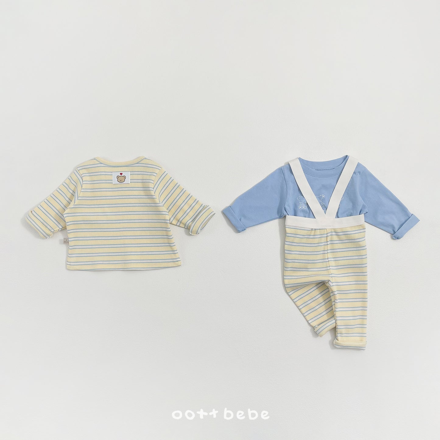 (Pre-order) OOTTBEBE Spring - Say OOTT Baby 1+1 Tee Set 세이오뜨 1+1티셔츠 (4 Colors)