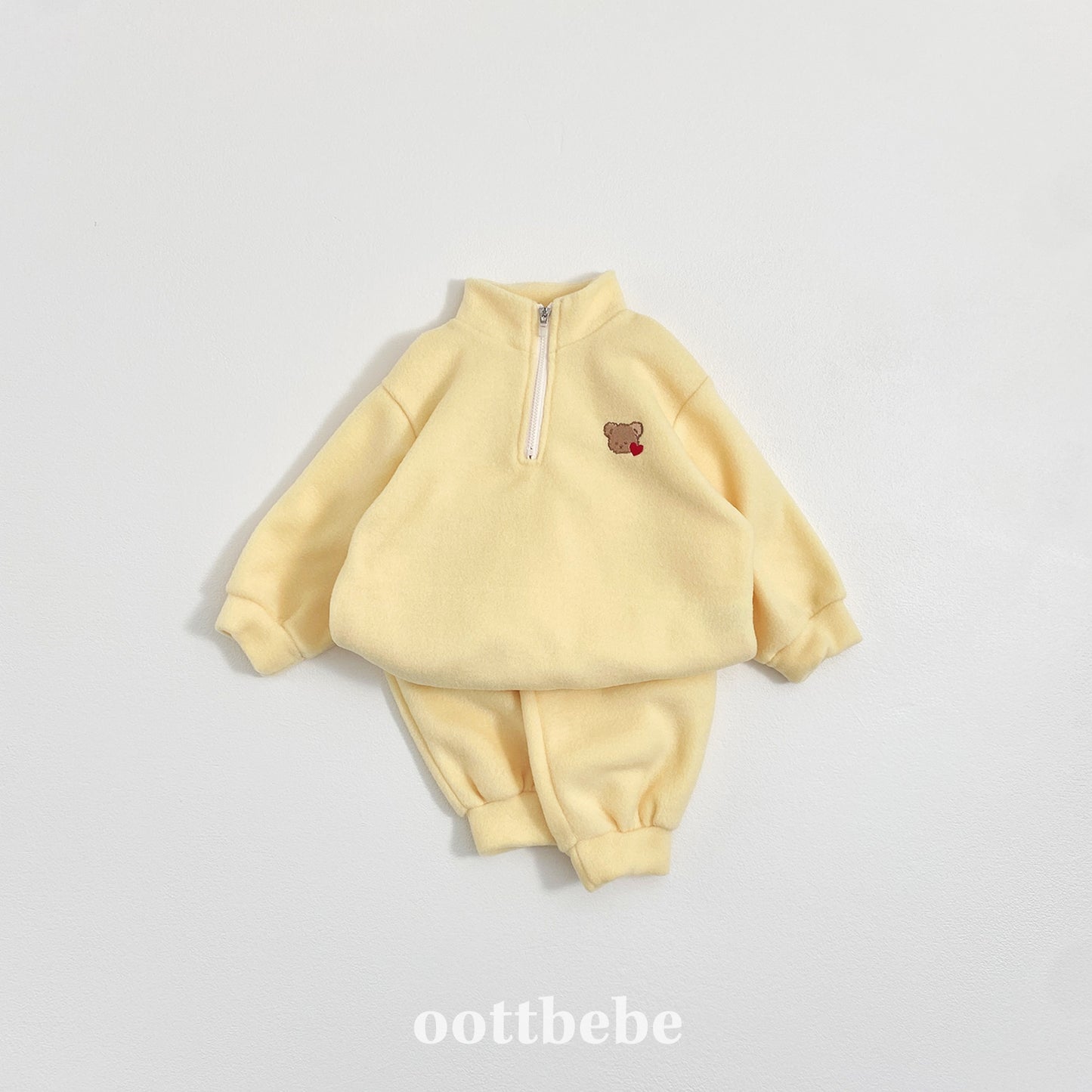 (Pre-order) OOTTBEBE Winter - Puppy Fleece Anorak Top & Bottom Set 멍멍아노락상하복 (4 Colors)
