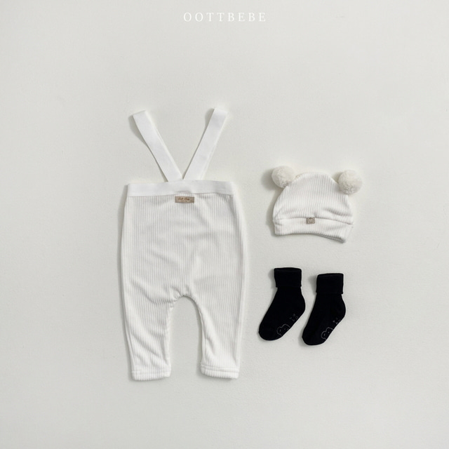 (Pre-order) OOTTBEBE - Bebe Mink Overalls Leggings 밍크멜빵레깅스 (6 Colors)