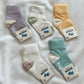 (Poupee Poupee) Kids’ Two-Tone Socks (5-pack)