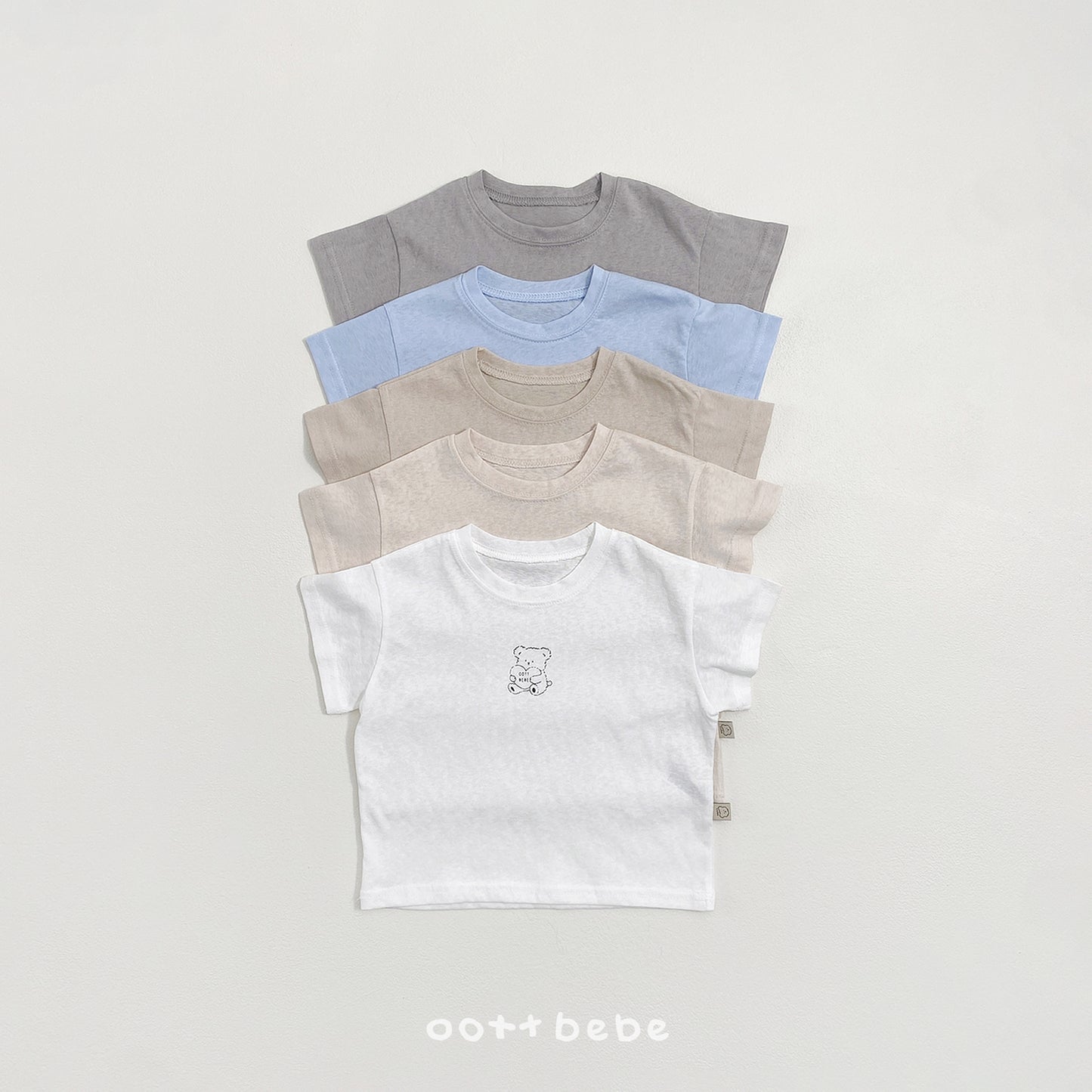 (Pre-order) OOTTBEBE Summer - Sherbet 1+1 Tee Set (Kids) 샤베트 1+1티셔츠 (5 Colors)