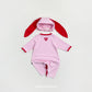 (Pre-order) OOTTBEBE Spring - Modal Heart Romper & Bunny Ear Bonnet Set 모달하트전신슈트+토끼보넷 (4 Colors)